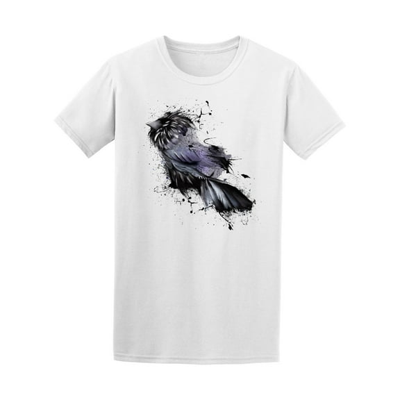 Black Raven Sketch Painting T-Shirt Men -Image by Shutterstock, Male 3X-Large