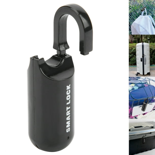 Sonew Candado de Huella Dactilar, Recargable Por USB, Cerrado Electón de Seguridad para Puertas, Armarios, Bicicletas, Mochilas, Negro, Apto para Exteriores y Trabajo