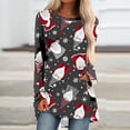 thumbnail image 1 of Pntutb Mujeres Casual Manga Larga Cuello Redondo tops Blusa Suelta Navidad Impreso Camisas Pntutb Pntutb-3759, 1 of 5