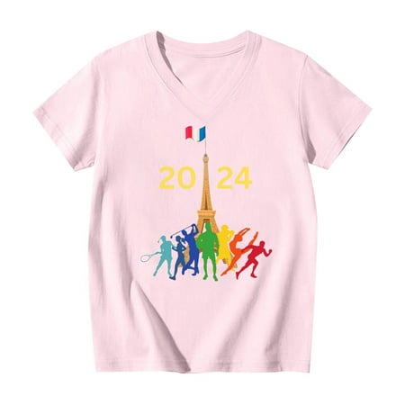 

Toddler Boys Girls Prints Short Sleeve Prints T Shirt Tops Leisure Skin-Friendly T Shirts for Boys Baby Girl Clothes