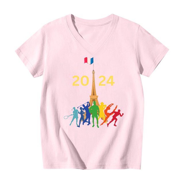 Hauts d'Été Garçons Filles T-Shirts Mode Imprimé Dessin Animé Manches Courtes Coupe Ample Décontractée Col Rond Blouse Chemises de Printemps pour Garçon 12-13T