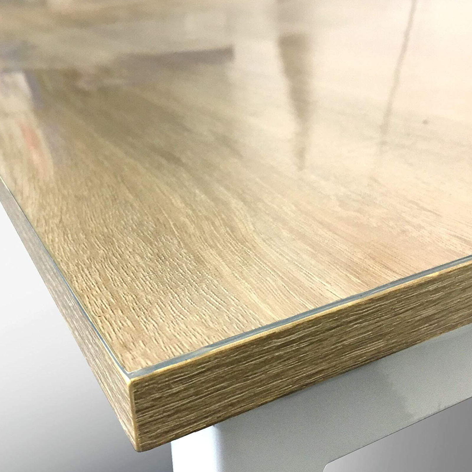 Petoto 79 x 40 inch PVC Clear Table Protector, 2mm Thick Transparent Tablecloth Waterproof Oil Proof Kitchen Dining Table Cloth