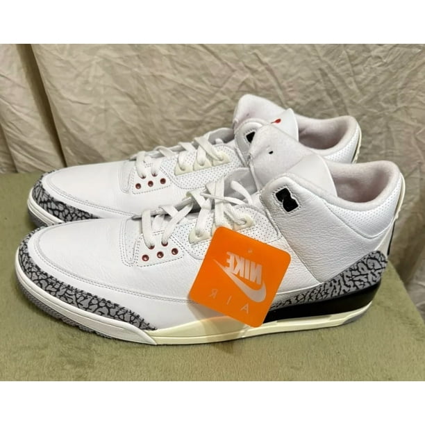Ni - ke Ni - ke Air Jordan III 3 Retro White Cement Reimagined DN3707-100 Men's Size 17