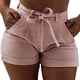 thumbnail image 1 of Pantalones cortos de mezclilla para mujer Pantalones cortos ajustados Pantalones calientes de cintura alta Elástico lavado, rosa, S Monstrate AP1049-13B, 1 of 7