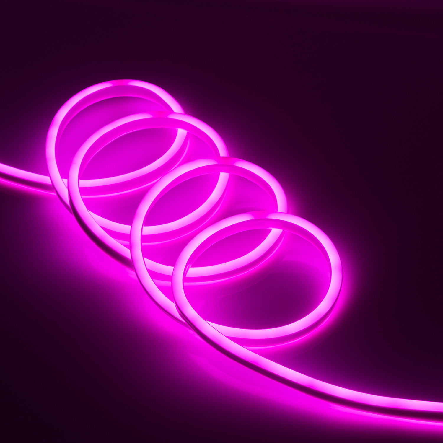WYZworks Pink Flexible Waterproof Soft Double Sided LED Neon Rope Light Strip 