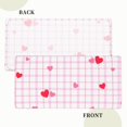 thumbnail image 4 of YFYANG 5FT Rectangular Table Cloth, Waterproof Polyester Pink Heart Plaid Stripe Table Cover, Indoor Outdoor Decorative Tablecloths with Elastic Edge, 4 of 8