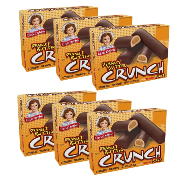 Little Debbie Peanut Butter Crunch Bars- 6 Boxes