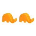 thumbnail image 4 of Ruiboury Universal Home Phone Mini Holder Apartment Desktop Smartphone Stand Portable Support Cellphone Accessory Orange 2Set, 4 of 6