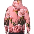 thumbnail image 7 of Daiia Delicate Pink Carnations A for Men's Fashion Hoodies & Sweatshirts with Kangaroo Pocket Hooded Sweatshirt Breathable & Moisture Wicking-Small, 7 of 7