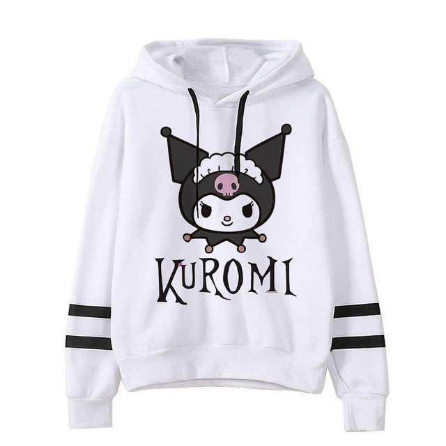 Ropa divertida de moda Kuromi Sudadera con capucha Sanrio Kuromi Mujer Manga Sudadera Harajuku Mujer Sudaderas con capucha Sudaderas con capucha