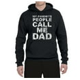 thumbnail image 2 of My Favorite People Call Me Dad Family Husband Daddy Granpa Fathers Day Gift | Mens Father's Day Hooded Sweatshirt Graphic Hoodie, Black, Small, 2 of 4