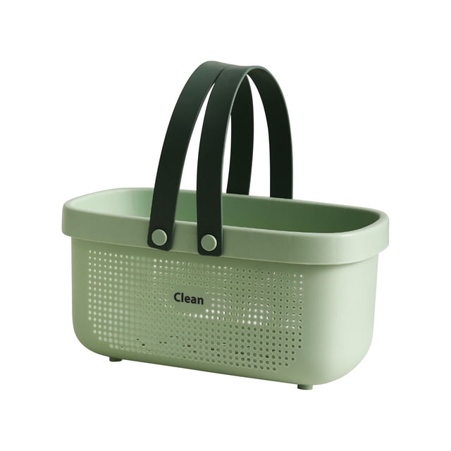 EGNMCR Hollow Out Desktop Storage Basket Dispenser Container Portable Shower Caddy Basket Bathing: Plastic Storage Basket With Handle Portable Box Organizer storage basket