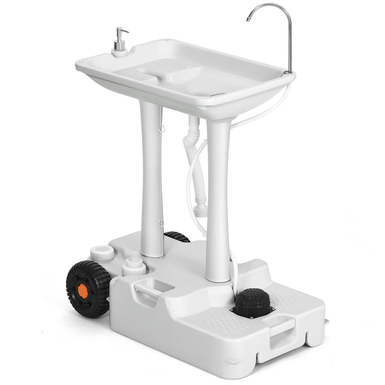 Washing Table Portable Washing Station Mobile Freestanding Hand Wash Sink  for Camping, Caravans, Outdoor Activities
