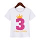 thumbnail image 3 of Camiseta de algodón estampada con número de cumpleaños de corona, regalo de cumpleaños para niños, camiseta para niña, camiseta divertida y linda para bebé, ropa para niños, 3 of 5