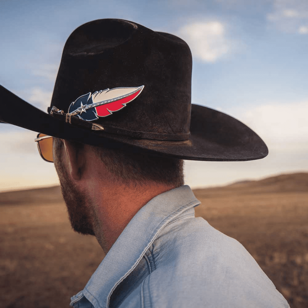 Montana Silversmiths Texas Flag Hat Feather - Hats Add-Ons  - Hf5458Tx