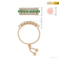 thumbnail image 4 of ANGARA Natural Three Row Bezel-Set Emerald and Diamond Tennis Bolo Ring in 14K Rose Gold for Women (Size-1.8mm) | May Birthstone, Birthday, Anniversary, Jewelry Gift for Women | Natural Emerald Ring, 4 of 8