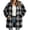 Black, variant on ZZkhGO Women's Winter Plaid Button‑Front Lapel Velvet Winter Jacket with Side Pockets Mid‑Length Double‑Sided Warm Coat