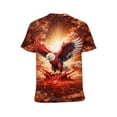 thumbnail image 2 of LAOLIUSN Men's Patriotic Bald Eagle Graphic T-Shirt, American Flag Short Sleeve Crew Neck Tee,Sizes S-4XL, 2 of 7