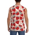 thumbnail image 4 of Fotbe Red Strawberry Men's Camiseta sin Mangas Estampada para Hombres, Playera Casual para Gimnasio, Entrenamiento, Playa-X-Large, 4 of 7
