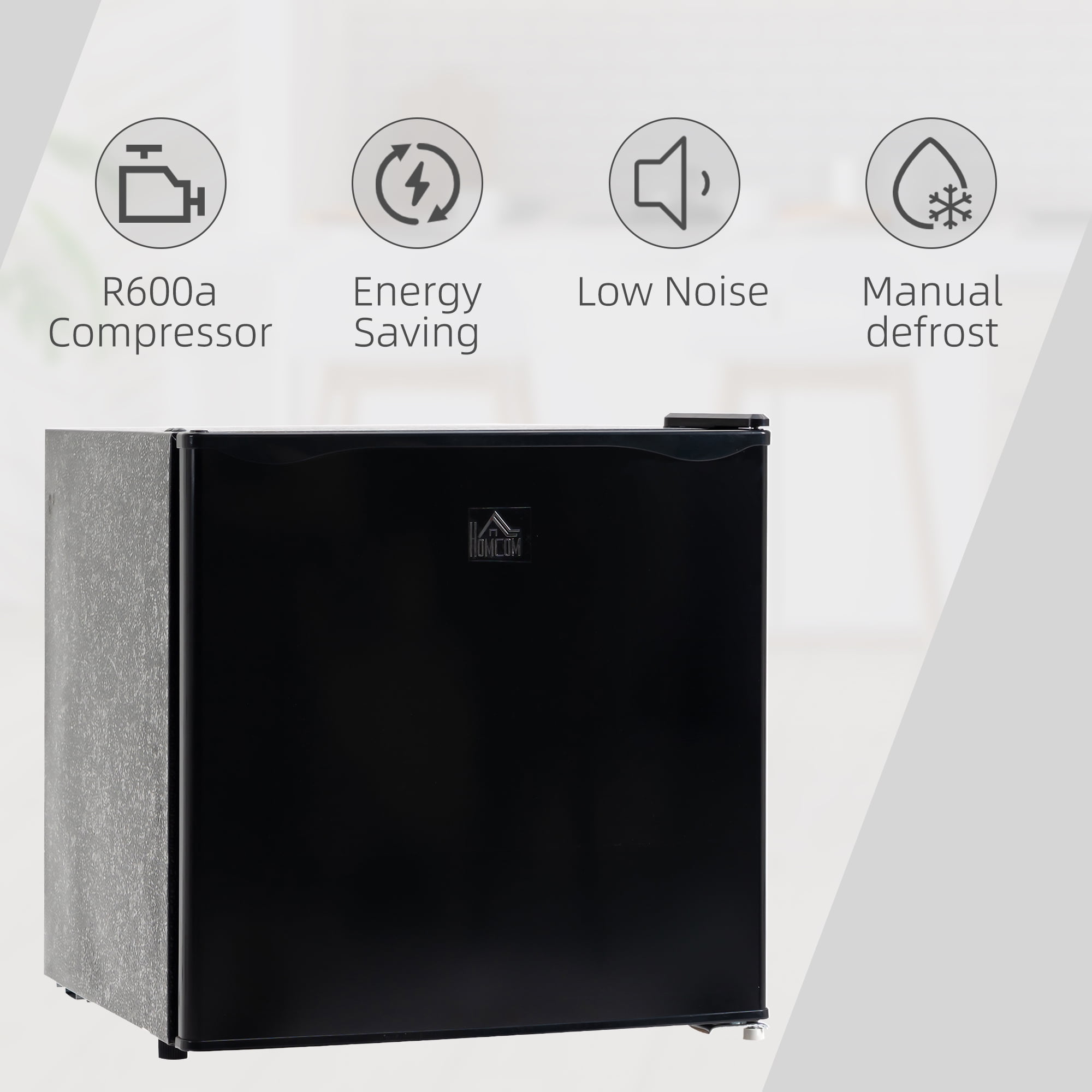 HOMCOM 1.1Cu.Ft Mini Freezer w/ Reversible Door for Home Office