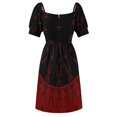 thumbnail image 6 of Night Stars (Maroon/Black) Dress Women's summer dress women party dresses, 6 of 6