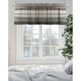 thumbnail image 5 of Vintage Dark Grey Stripe Valances for Windows Peeling Paint Effect Texture Valance Rod Pocket Light Filtering Short Window Treatments Curtains for Kitchen Bathroom Living Room Bedroom, 42 x 12 Inch, 5 of 7