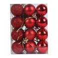 thumbnail image 6 of Cheapark 24-Piece Christmas Tree Ornaments - Bright Sparkling Powder-Coated Plastic Colored Balls & Small Pendants, Festive Holiday Decor, 6 of 6