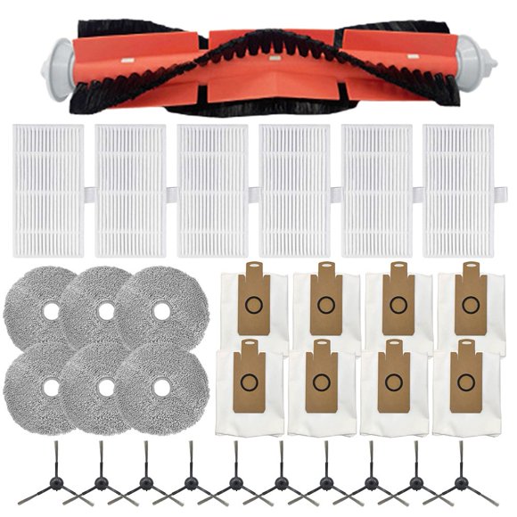MYG For Uwant U200 Pro Replacement Parts Main Side Brush Filter Mop Pad Dust Bag