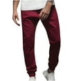 thumbnail image 2 of UTTOASFAY Mens Pants Men's Long Casual Sport Pants Fit Trousers Running Joggers Sweatpants Wine 20(XXXXXXL), 2 of 5