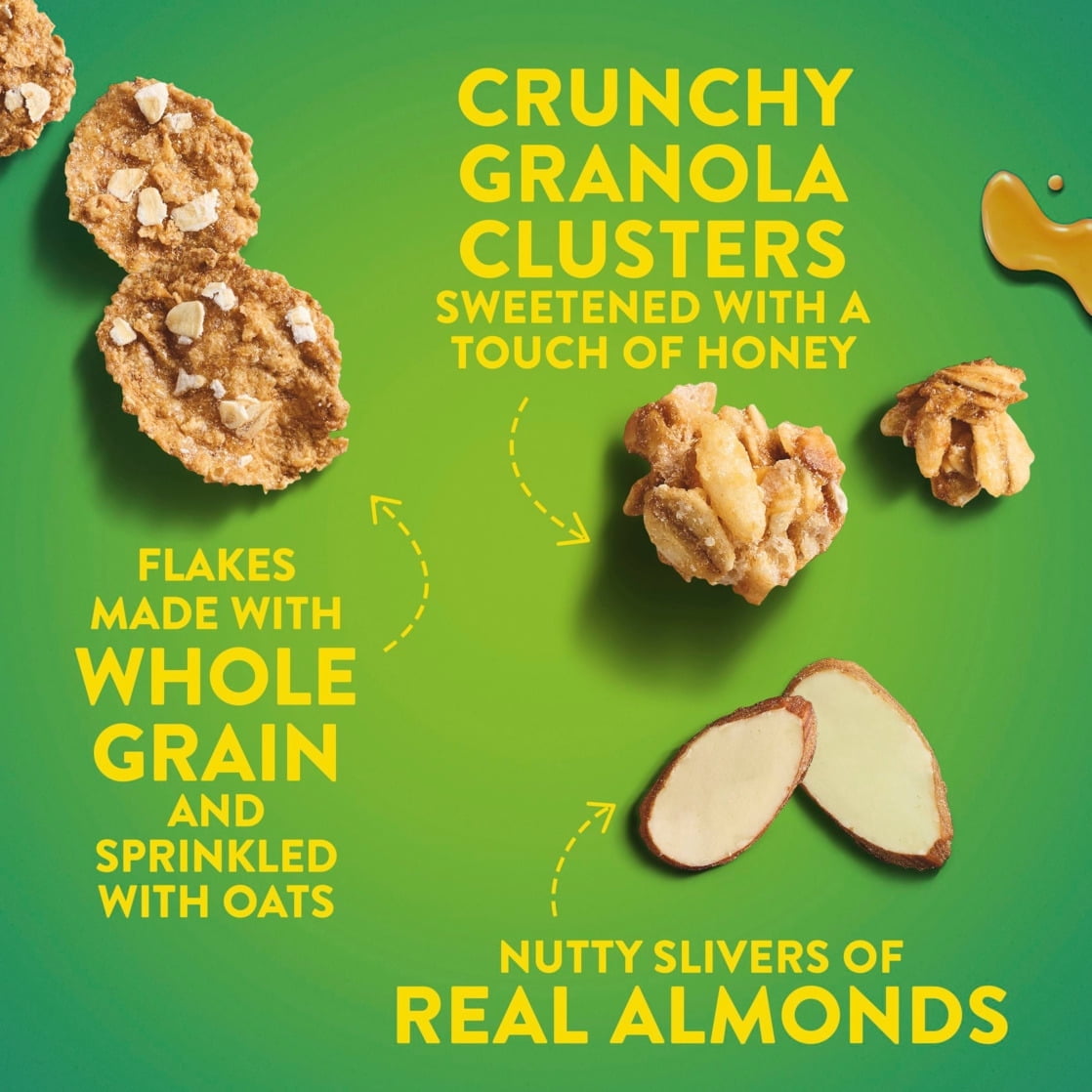 Nature Valley Honey Almond Cereal, Excellent Source of Fiber, Family Size, 19.8 oz