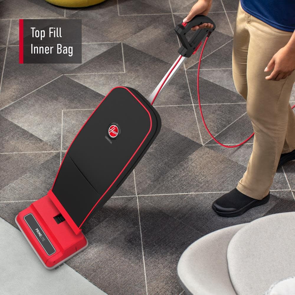 Hoover Commercial Vacuum Prime Lite Bagged Upright Vacuum Cleaner,
