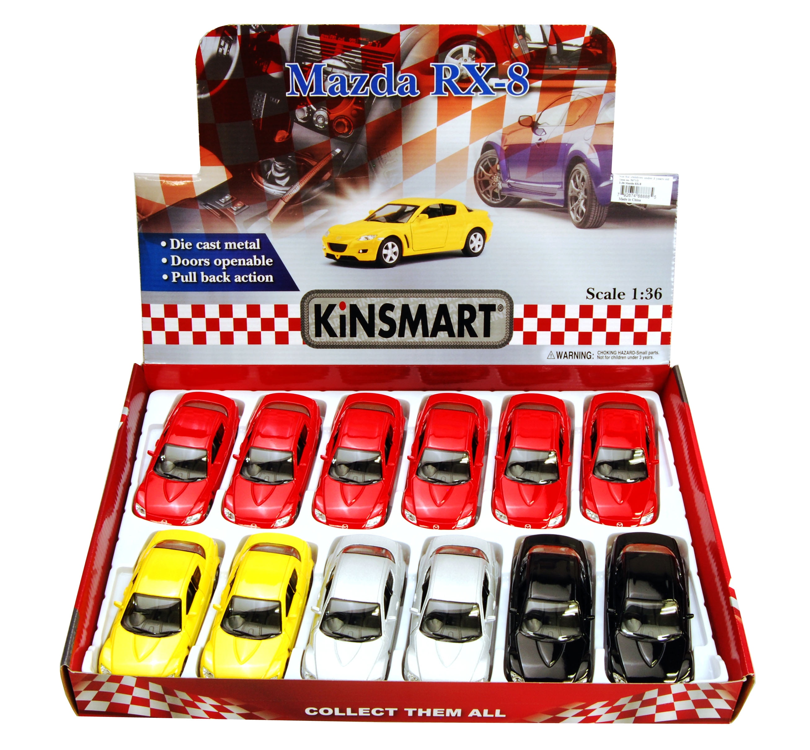Mazda RX-8 Diecast Car Package - Box of 12 1/36 scale ...