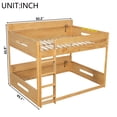 thumbnail image 2 of Harper & Bright Designs Queen over Queen Bunk Bed with Storage Shelves and USB Ports, Wooden Queen Size Loft Bed with Charging Station, Wood, 2 of 13
