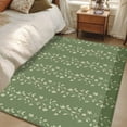 thumbnail image 4 of 4'x6' Area Rugs, Sage Green Floral Indoor Outdoor Area Rug for Living Room Bedroom, Spring Flowers Washable Bathroom Rugs Kitchen Floor Carpet Mats Home Decor Aesthetic, 4 of 8