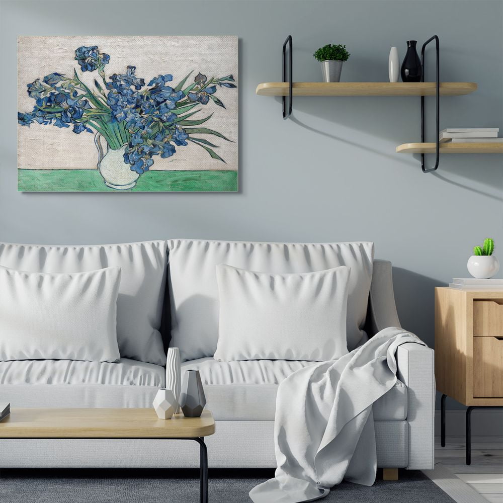Stupell Home Décor Flower Pot Blue Green Classical Painting Canvas Wall Art by Vincent Van Gogh