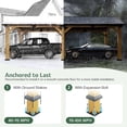thumbnail image 6 of Jocisland 12'x24' Cedar Wood Hardtop Gazebo with Waterproof Outdoor Carport Pavilion,Steel Roof,Heavy-Duty Snow & Wind Resistant Canopy for Patio, Driveway, Garden, 6 of 10