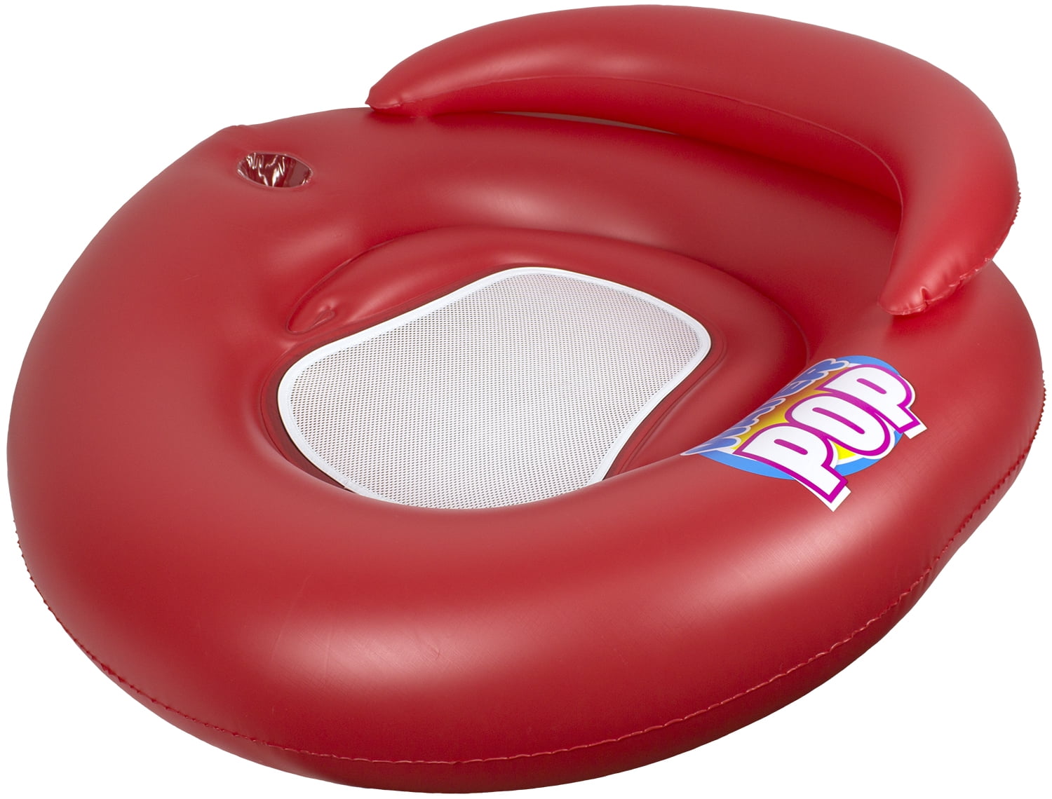 Poolmaster Water-Pop Mesh Bottom Swimming Pool Float Lounge - Red
