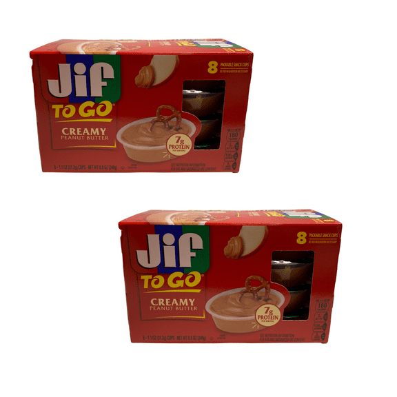 (2 pack) JIF TO GO 1.1 OZ CR PBTR 8CT