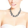 thumbnail image 4 of Elegant Blue Lapis & Crystals on Silk Multi-Layered Statement Necklace, 4 of 4