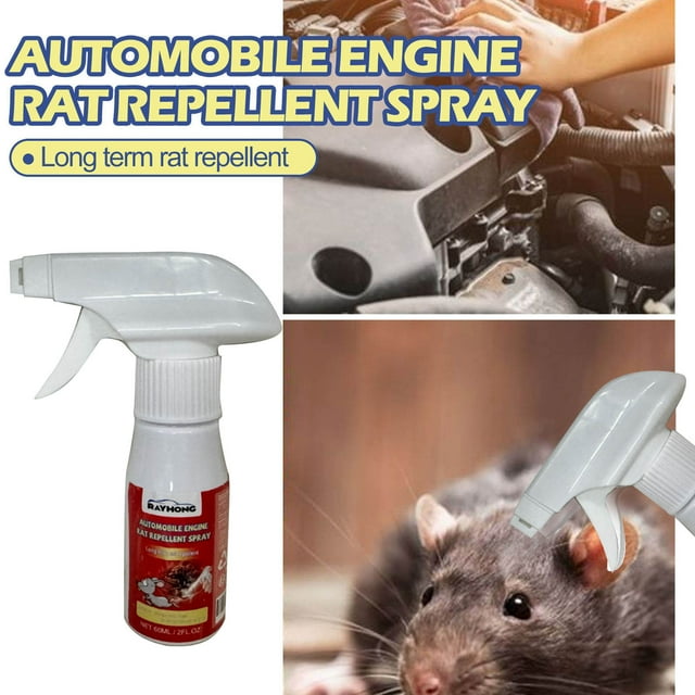 Fiudx Ofertas de la semana Spray repelente de ratones para motores de automóviles, protección natural para vehículos, 60ml