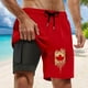 thumbnail image 1 of WILLBEST Pantalones Cortos Deportivos para Hombre, de Verano, con Estampado de Moda, de Doble Capa Interior, para Playa y con Bolsillo, 1 of 3
