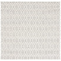 SAFAVIEH Marbella Winston Diamond Area Rug, Grey/Ivory, 6' x 6' Square
