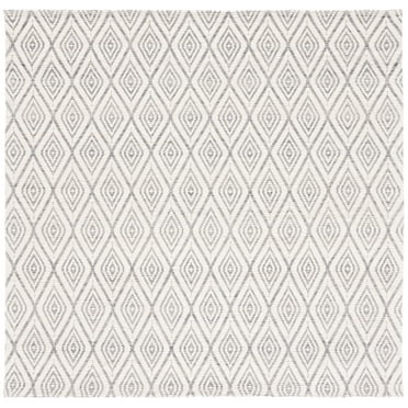 SAFAVIEH Marbella Winston Diamond Area Rug, Grey/Ivory, 6' x 6' Square