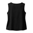 thumbnail image 4 of Linen Tank Tops for Women Summer Casual Sleeveless Cotton Shirts Comfy Loose Fit Lightweight Gauze Cami Blouses, 4 of 5