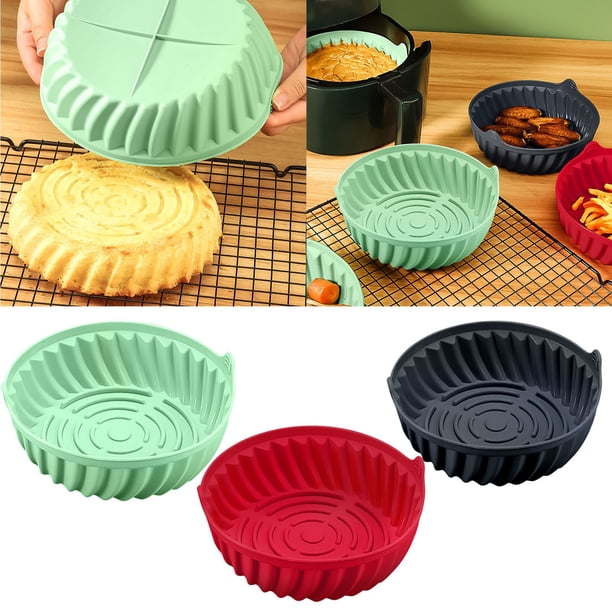 Xihbxyly Revestimiento Reutilizable para Freidora, Antiadherente, Fácil de Limpiar, Duradero y Sin Bpa, Apto para Freidoras de 5 Cuartos o Más, Perfecto para Freír, Cocinar Al Vapor y Hornear, 19 Cm,