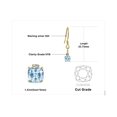thumbnail image 5 of Jewelrypalace 1.5ct Cushion-Cut Genuine Sky Blue Topaz Drop Earrings 925 Sterling Silver Gold Plated, 5 of 6