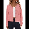 thumbnail image 1 of Suéteres de Punto para Mujer, Moda de Otoño, Larga, Botones, Chaqueta Informal de Moda, Ropa de Invierno. Melocotón L, 1 of 9