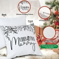 thumbnail image 4 of Hello Winter Merry Christmas Throw Pillow Covers 20x20 Set of 4, Decorative Black and White 20 inch Xmas Holiday Cushion Pillow Cases Home Outside Porch Decor Decorations, 4 of 6