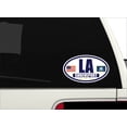 thumbnail image 2 of Flag of Louisiana / American Flag Oval 3M Vinyl Bumper Sticker Decal | Navy & Gold Shreveport, LA Sticker Vinyl Decal, 2 of 3
