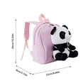thumbnail image 3 of Cute Panda Animal Backpack with Plush Face Design Lightweight Breathable Straps Elementary School Bookbag, 3 of 4